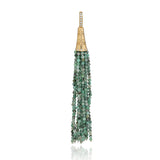 "Aguaviva" Tassel Pendant - Emeralds and White Diamonds
