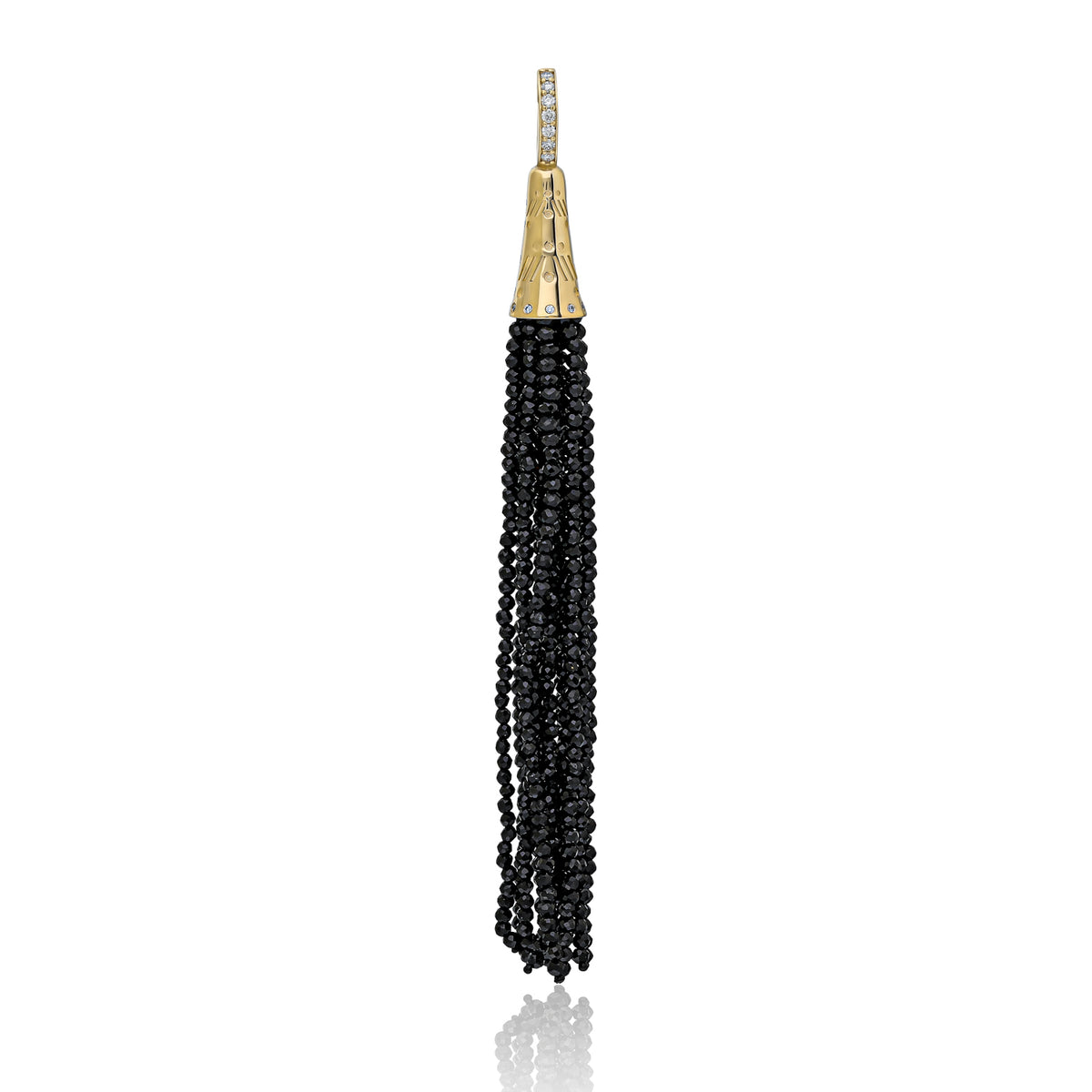 "Aguaviva" Tassel Pendant - Spinel and White Diamonds