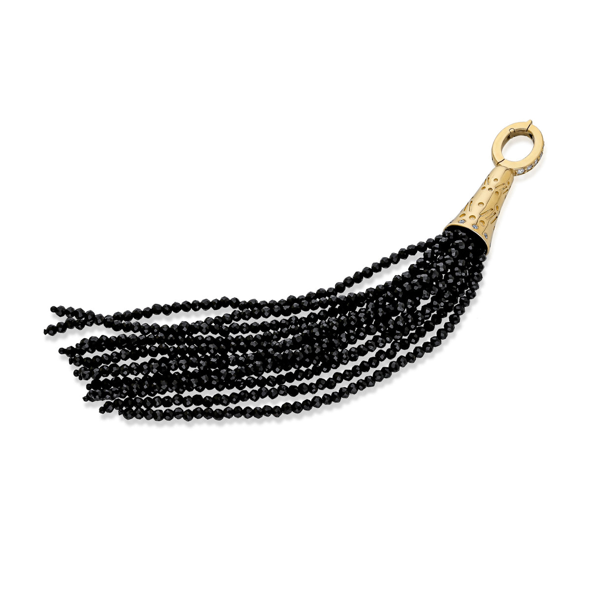 "Aguaviva" Tassel Pendant - Spinel and White Diamonds