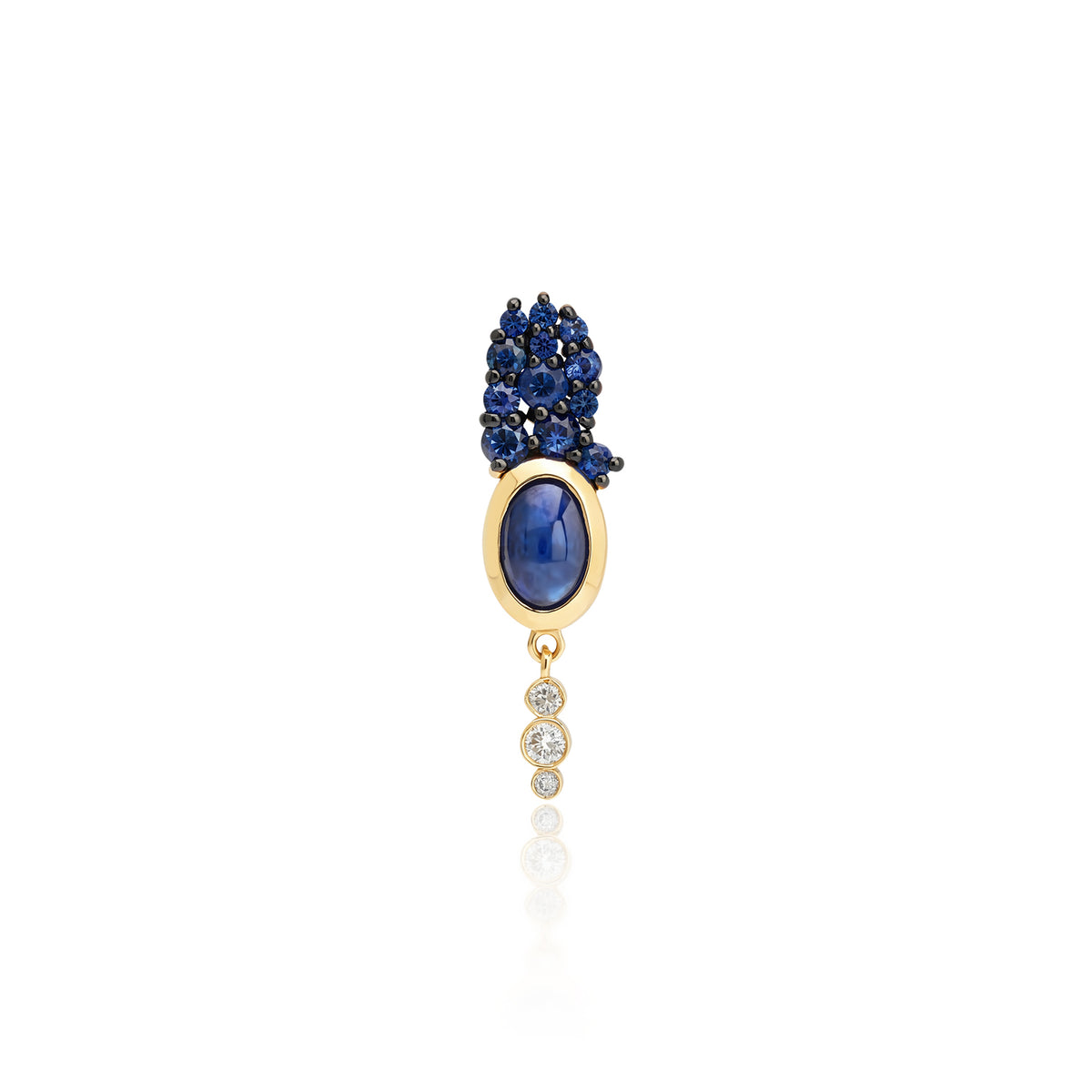 "Bodrum" Stud Earring - Blue Sapphires