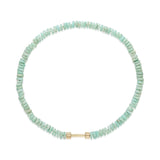 "Bosfor" Faceted Disc Bead Strand - Amazonite and White Diamonds