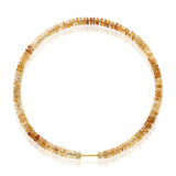 "Bosfor" Faceted Disc Bead Strand - Citrine and Champagne Diamonds
