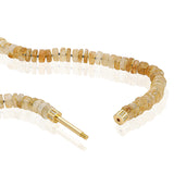 "Bosfor" Faceted Disc Bead Strand - Citrine and Champagne Diamonds