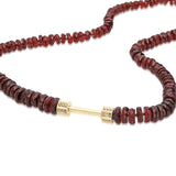 "Bosfor" Faceted Disc Bead Strand - Garnets and Cognac Diamonds