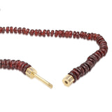 "Bosfor" Faceted Disc Bead Strand - Garnets and Cognac Diamonds