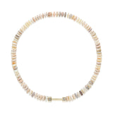 "Bosfor" Faceted Disc Bead Strand - Opal and Sapphires