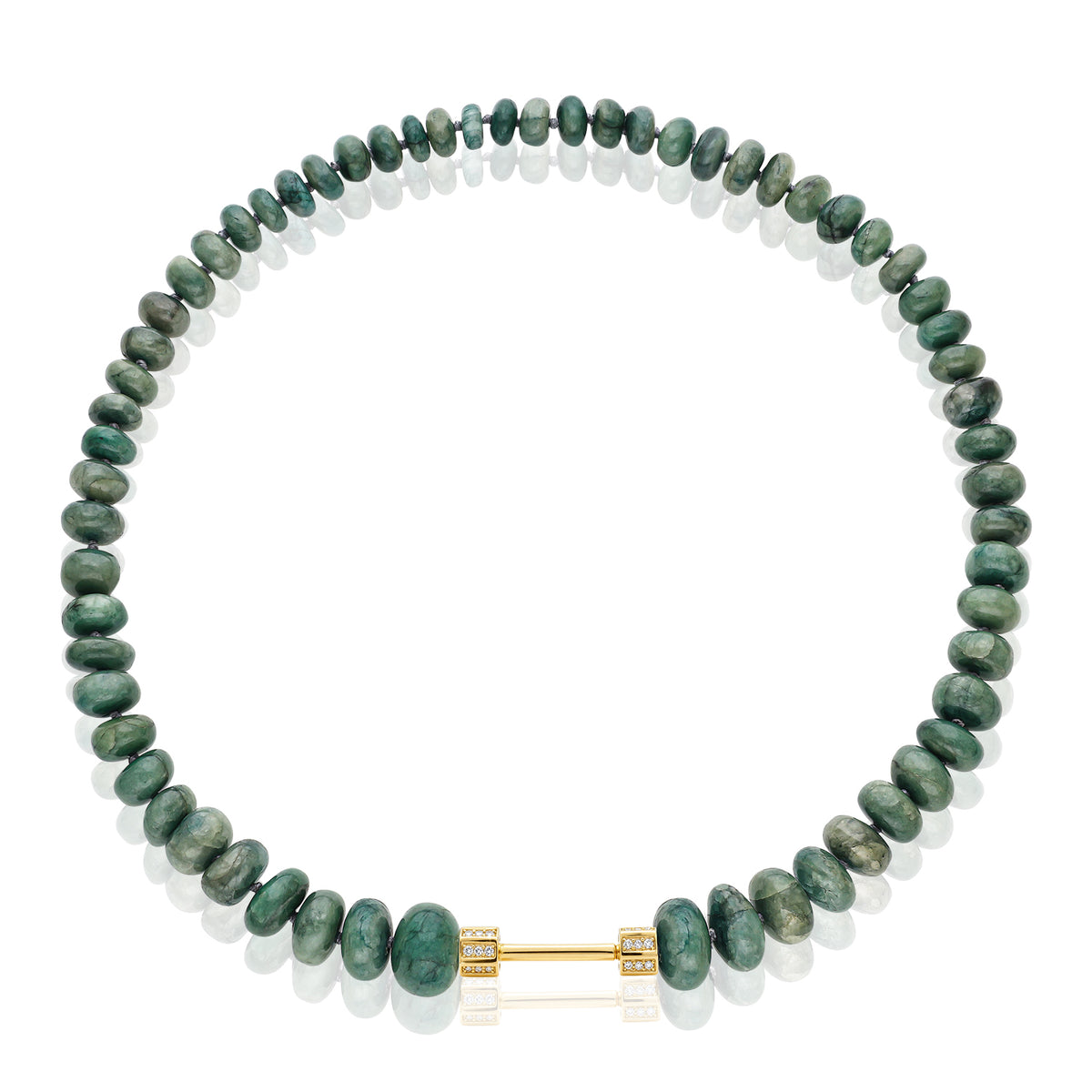 "Bosfor" Rondelle Bead Strand - Light Emerald