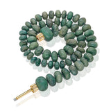 "Bosfor" Rondelle Bead Strand - Light Emerald