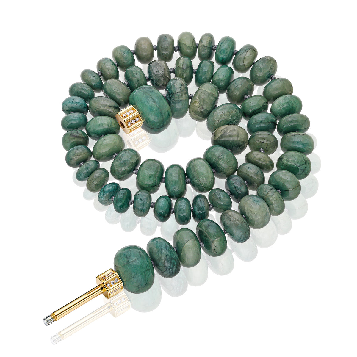 "Bosfor" Rondelle Bead Strand - Light Emerald