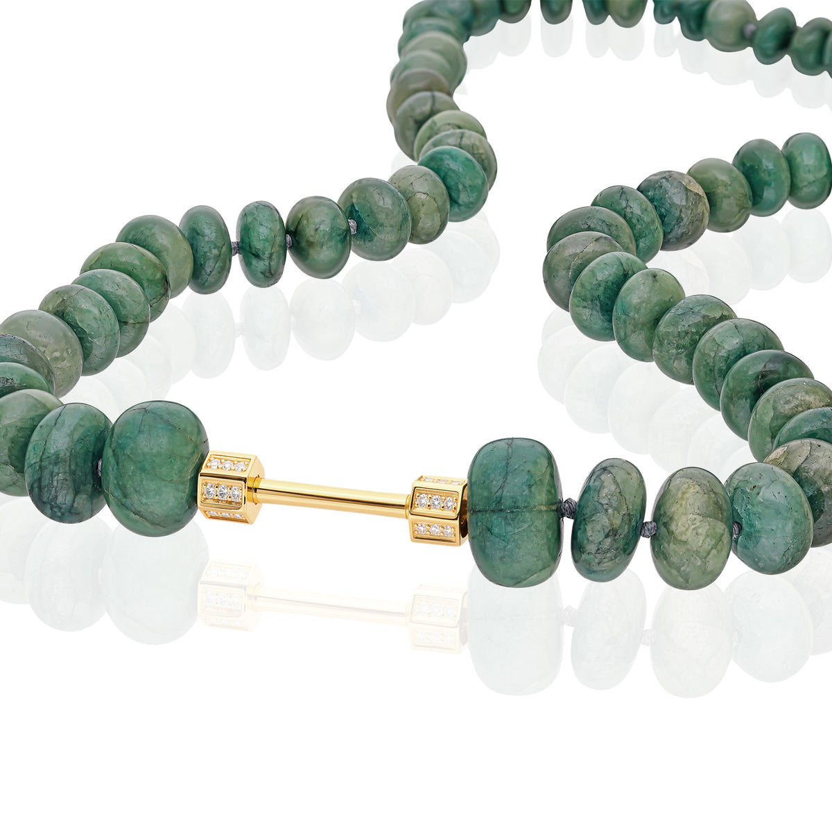 "Bosfor" Rondelle Bead Strand - Light Emerald