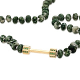 "Bosfor" Rondelle Bead Strand - Moss Agate