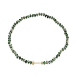 "Bosfor" Rondelle Bead Strand - Moss Agate