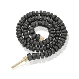 "Bosfor" Faceted Bead Strand - Black Spinel and White Diamonds