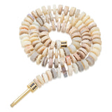 "Bosfor" Faceted Disc Bead Strand - Opal and Sapphires