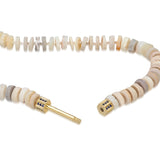 "Bosfor" Faceted Disc Bead Strand - Opal and Sapphires