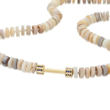 "Bosfor" Faceted Disc Bead Strand - Opal and Sapphires