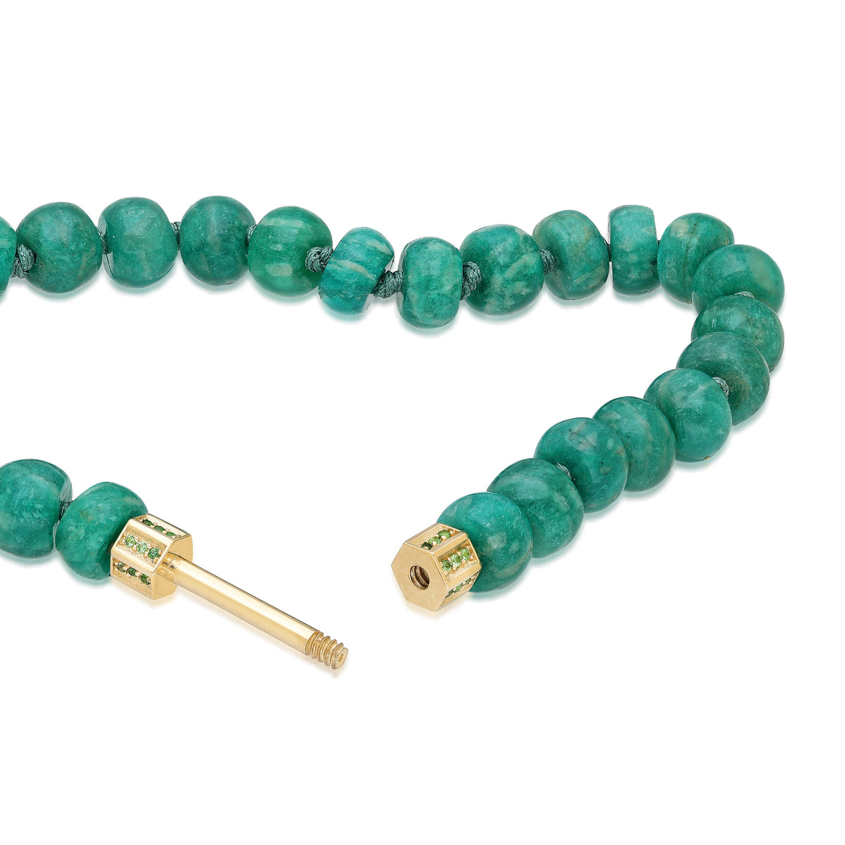 "Bosfor" Spherical Bead Strand - Amazonite
