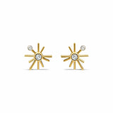 ¡Buenos Días! Mini Sun Stud Earring - White Diamond