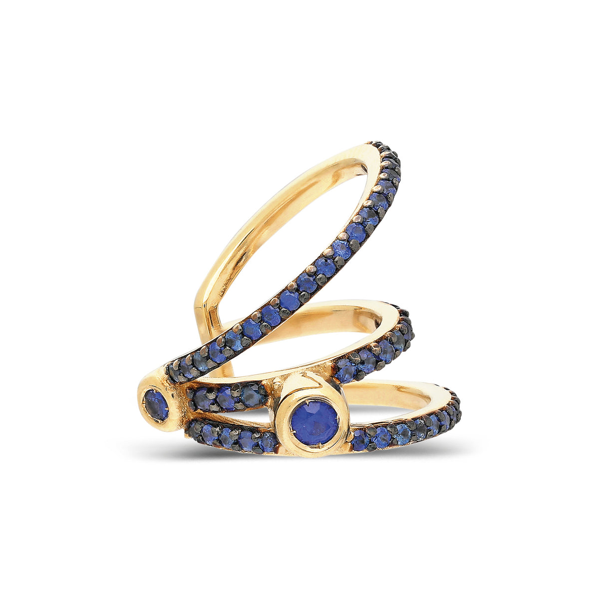 ¡Buenos Días! Triple Ray Blue Sapphire Ear Cuff (no piercing)