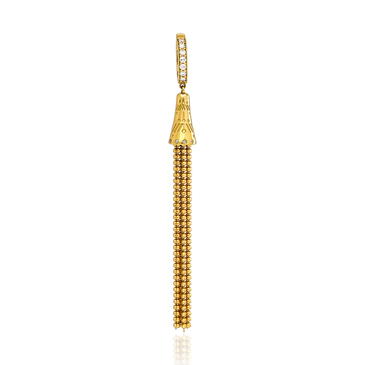 "Aguaviva" Gold Tassel Pendant - Small