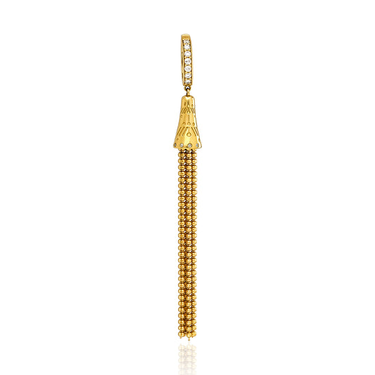 "Aguaviva" Gold Tassel Pendant - Small