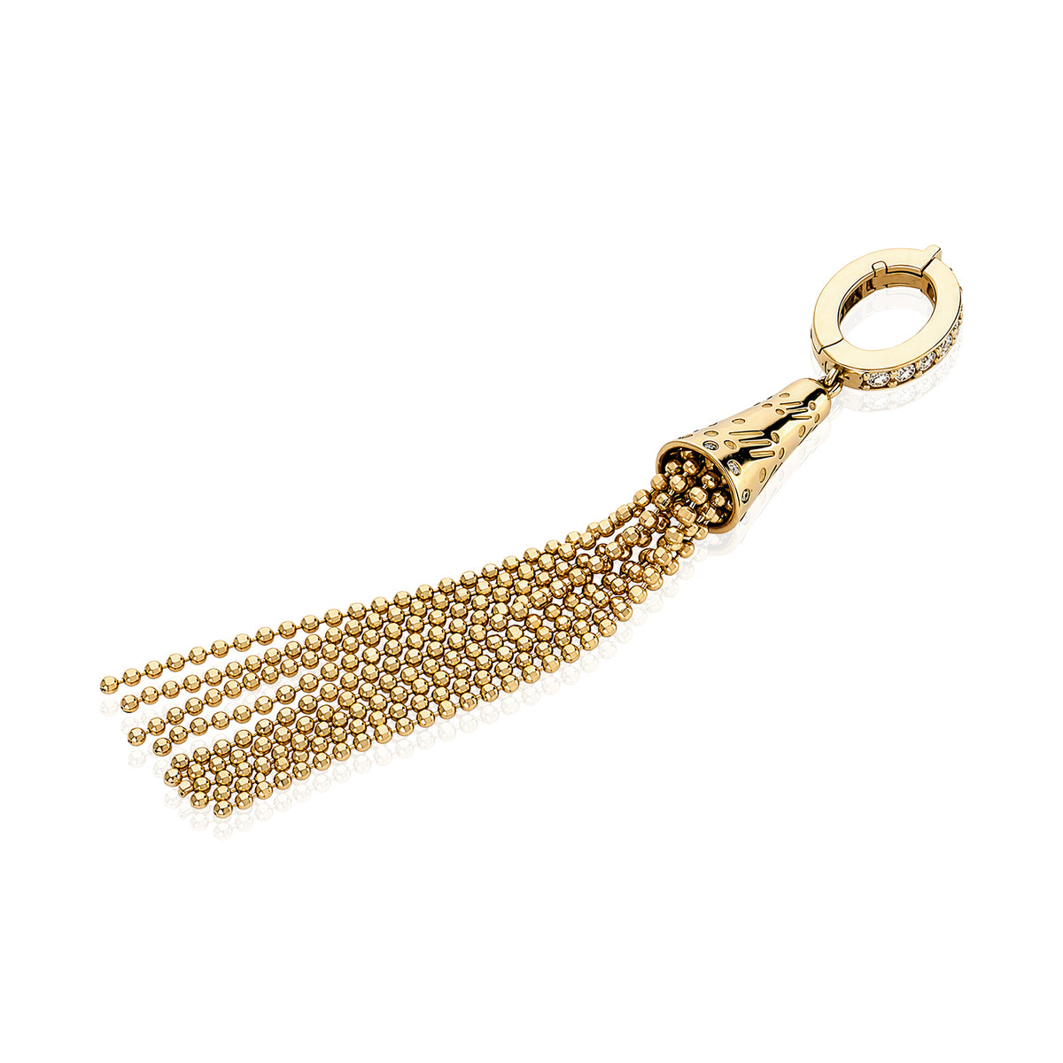 "Aguaviva" Gold Tassel Pendant - Small