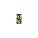 “Coa” Small Hoop Earring - Blue Sapphires