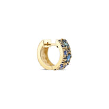 “Coa” Small Hoop Earring - Blue Sapphires