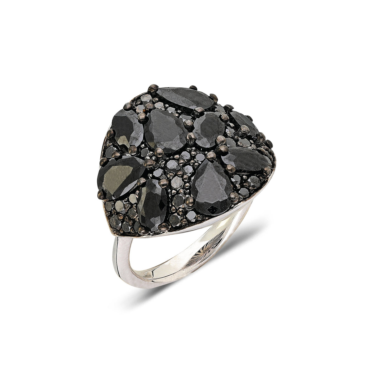 Coa "Blackout" Ring - Black Diamond, Spinel and Black Onyx Ring