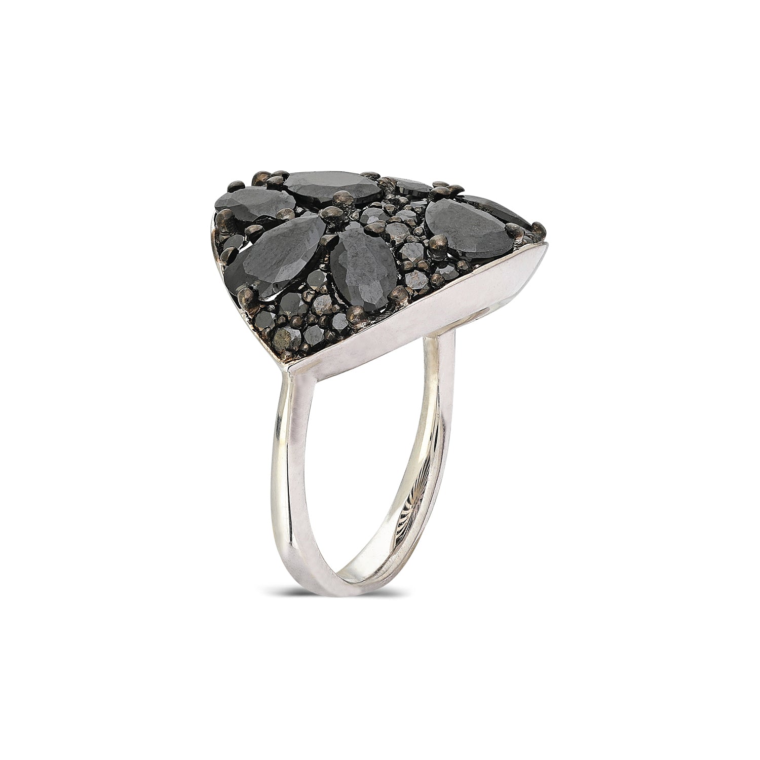 Coa "Blackout" Ring - Black Diamond, Spinel and Black Onyx Ring