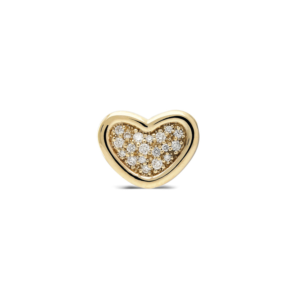 "Corazón" Pavé Diamond Bead Pendant