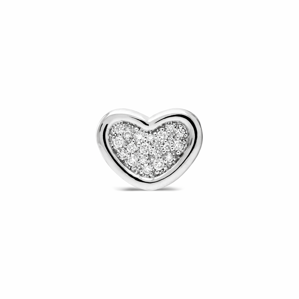 "Corazón" Pavé Diamond Bead Pendant