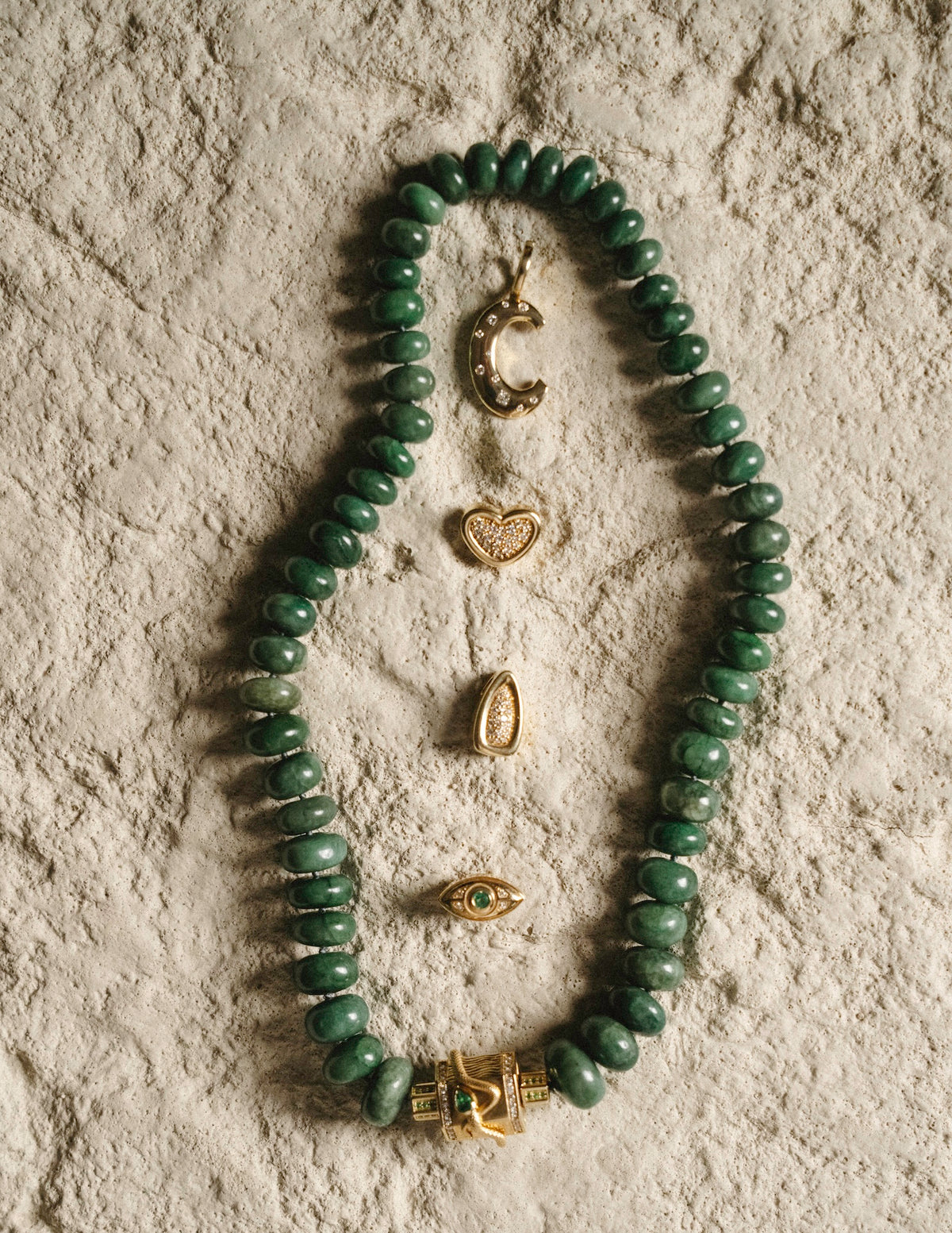 "Bosfor" Rondelle Bead Strand - Light Emerald