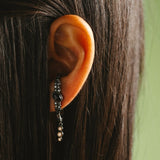 Bodrum "Blackout" Cuff Earring - Black and Cognac Diamonds and Black Onyx
