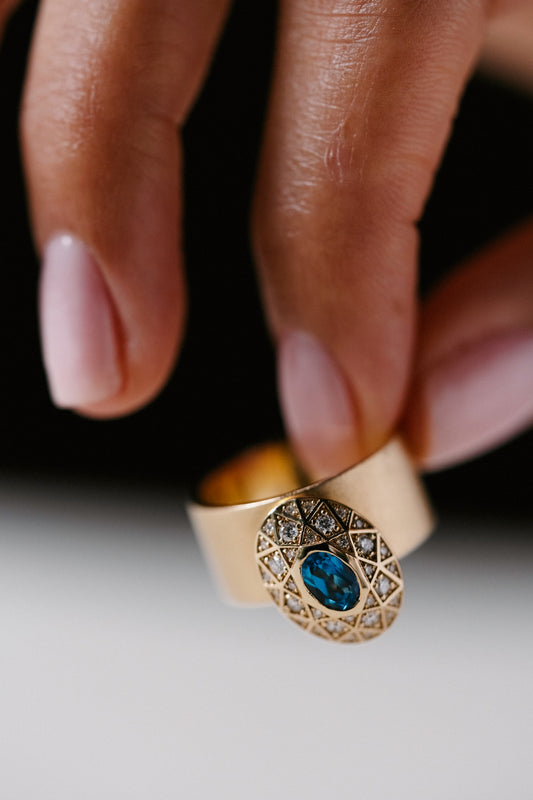 "Gema" Mosaic Cigar Band - Topaz
