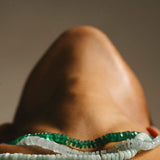 "Bosfor" Faceted Disc Bead Strand - Green Onyx and Tsavorites