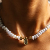 "Bosfor" Rondelle Bead Strand - Blue Lace Agate