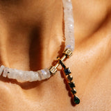 "Sempiterno" Dangler Pendant - Sapphire and Emerald