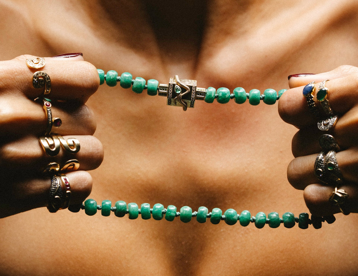 "Bosfor" Spherical Bead Strand - Amazonite