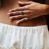 "Abrazo" Diamond and Tiger's Eye Signet Ring
