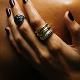 Coa "Blackout" Ring - Black Diamond, Spinel and Black Onyx Ring