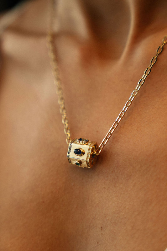 Yarí “Tesoro” Nugget Charm Pendant - Multi-Shaped Gemstones