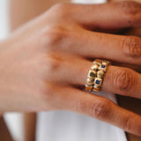 "Sempiterno" Mixed-Cut Gemstone Ring Band - Sapphires