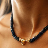 "Toa" Bezel Sapphires Bead Pendant