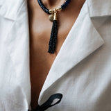 “Acu” Black and Champagne Diamond Pendant