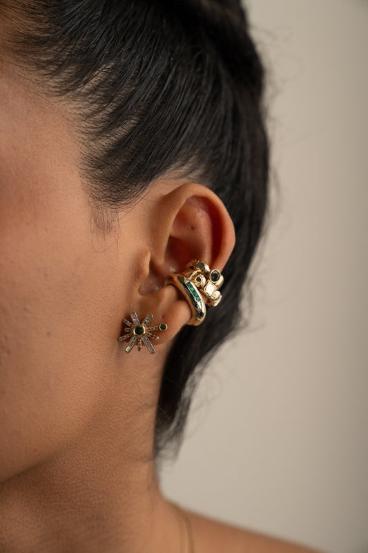 "Sempiterno" Stoned Ear Cuff - Green Tourmaline