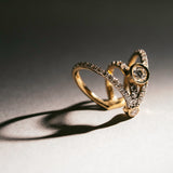 ¡Buenos Días! "Gala" XL Triple Ray White Diamond Ear Cuff (no piercing)
