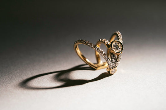 ¡Buenos Días! "Gala" XL Triple Ray White Diamond Ear Cuff (no piercing)
