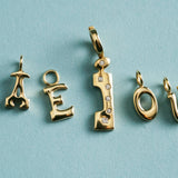 "Sanse" Large Flush-set Diamond Letter Pendant