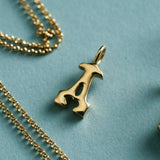 "Sanse" Small Letter Charm Pendant